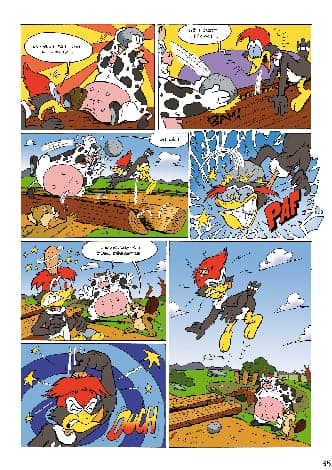 Planche 35 de Germaine la vache : De ferme en ferme