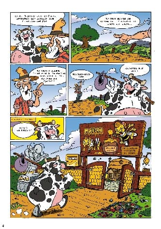 Planche 4 de Germaine la vache : De ferme en ferme