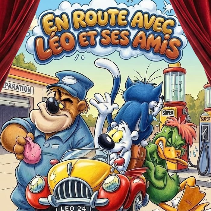 Dessin du 24 août 2026 - En route avec Léo et ses amis